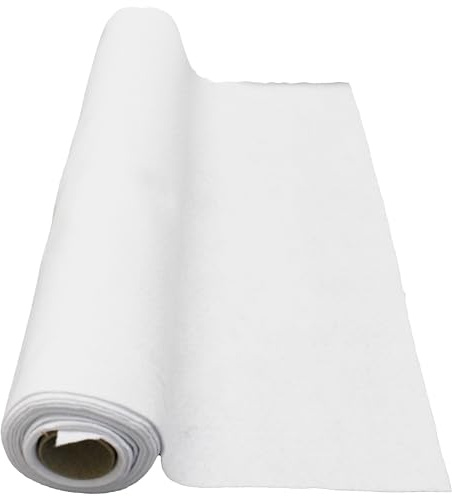 Bright Ideas Felt Roll – White. Sheet Size: 45cm x 2.5m, 1.4mm Soft Polyester Felt Roll. Ideal for Craftwork, Sewing, Patchwork and Arts & Crafts. BI8083.