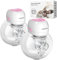 KISSBOBO Milchpumpe elektrisch,elektrische milchpumpe,2 Modi und 9 Stufen mit LCD-Display,Low Noise milchpumpe elektrisch tragbar mit 21mm/24mm (Rosa 2pcs)