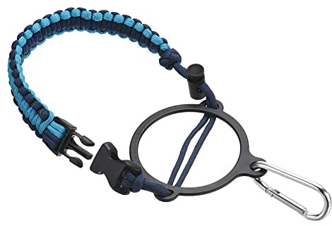 PATIKIL Water Bottle Holder, Paracord Handle Carrying Lanyard Strap Carrier with Ring for 12oz to 64oz Wide Mouth Bottles, Blue, Dark Blue