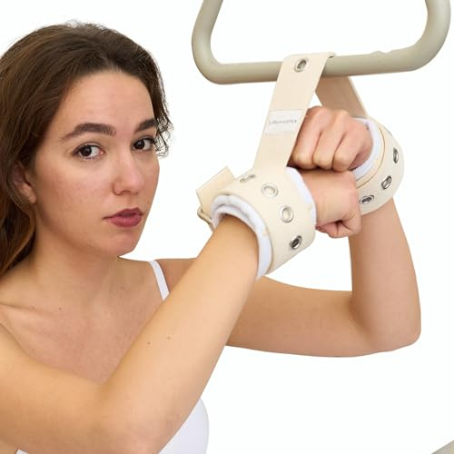 KlinikBondage Handschellen Hand-Fessel BDSM Bondage-Set I Fessel-Set Fesseln hogtied Fixierung sehr stabil - Premium Sexspielzeug I weiß I handgefertigt aus Baumwolle