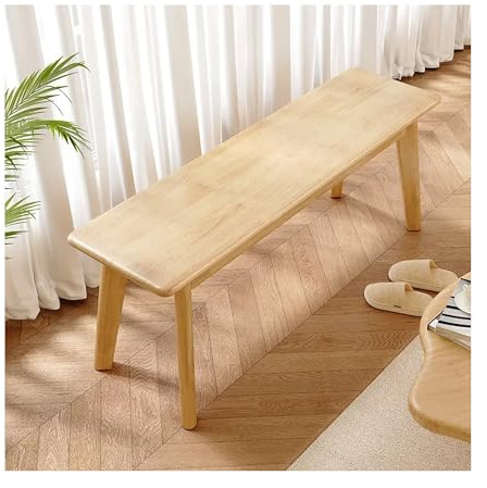 Banco de madera para entrada, banco de comedor estilo granja, banco de madera, banco interior para el final de la cama, banco estrecho con forma de fideos para comedor, sala de estar, pasillo(Wood col