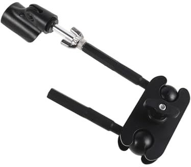 TOYANDONA Supporto per Microfono Multifunzione Regolabile con Clip per Microfono a Condensatore e Morsetto Asta di Prolunga a Sfera per Musicisti per Streaming Live e Performance Sul Palco