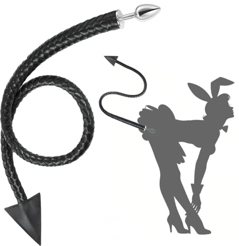 Metall Analplug mit Teufelsschwanz 108 cm Extralang Schwanz Anal Butt Plug Cosplay Rollenspiel SM Sexspielzeug Buttplug Für Paar Frauen und Männer Anfänger Fetisch Masturbation Analdildo