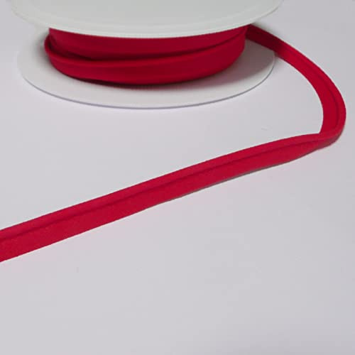 2mm Flanged Insert Piping Cord Poly Cotton Fabric Covered bias Cut 10m Red