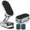 AXFEE Support Téléphone Voiture Magnetique, Porte Telephone 720° Rotation Pliable, en Alliage Portable pour Tous Les Smartphones (Argent)