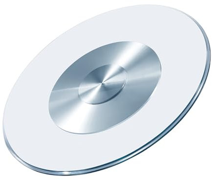 Lazy Susan Drehteller-Esstisch, Runde Schwerlast Plattenspieler Aus Gehärtetem Glas, Runder Servierteller Transparent, Geräuschlos, 360° Drehbar Servierteller Für Esstisch, Tragfähigkeit 300kg ( Size