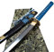 Full Tang Handgefertigtes Japanisches Samurai-Schwert Flexibles Schlangen Messing Tsuba geschmiedetes gefaltetes Damaskus Stahl Katana echtes Schwert