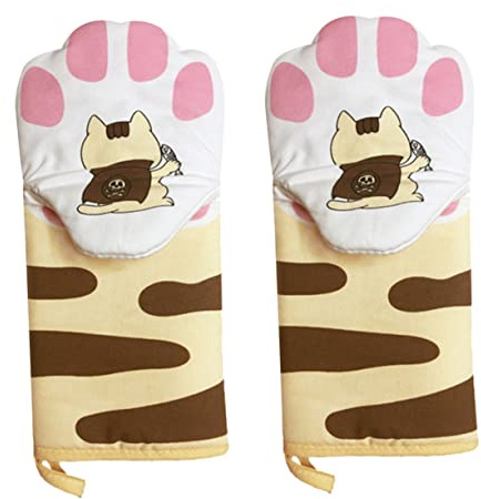 Amosfun De Cuisine Coton avec Design De De Chat Isolants Thermiques pour Four Et Micro-Ondes pour Cuisson Pâtisserie
