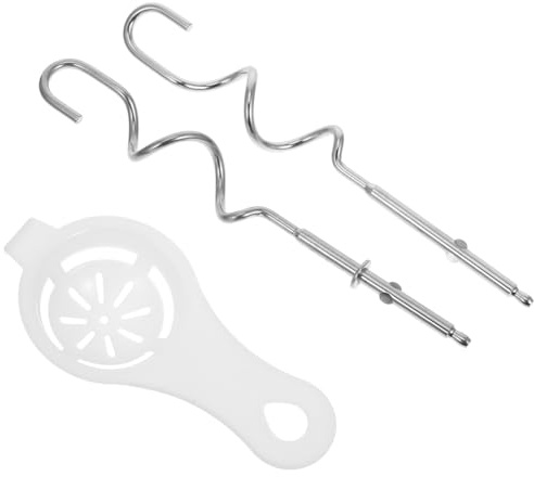 iplusmile 1satz Edelstahl Handmixer Ersatzteile Mit Knethaken Und Eiertrenner Für Effektives Rühren Und Backen Universelle Passform Für Handmixer