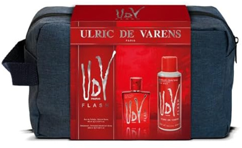 ULRIC DE VARENS - Trousse UDV Flash - Eau de Toilette Homme 60 ml + Déodorant 200 ml - Fougère Orientale Marine - Made in France