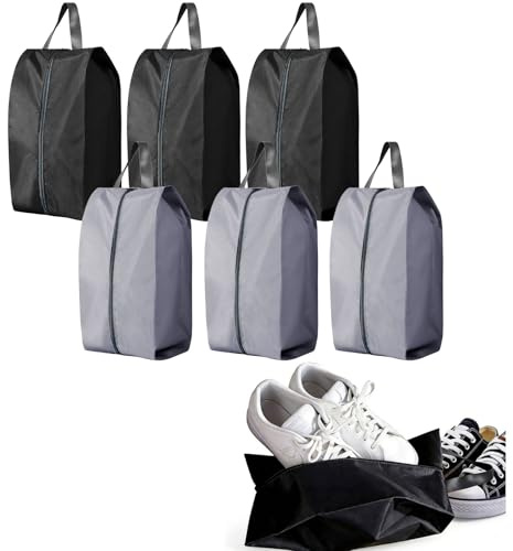6 Piezas Bolsas para Zapatos de Viaje, Impermeables y a Prueba de Polvo con Cremallera, Bolsas Zapatos Viaje, Bolsa Zapatillas Deporte, Organizadores de Almacenamiento para Hogar y Viajes