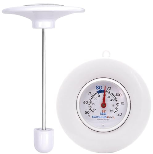 Termómetro Flotante para Piscina, Termómetro de Piscina, Medidor de Temperatura Del Agua | Sin Pila, Sin Imán, Sin Líquido | Apto para Piscinas, Bañeras, Peceras y Estanques