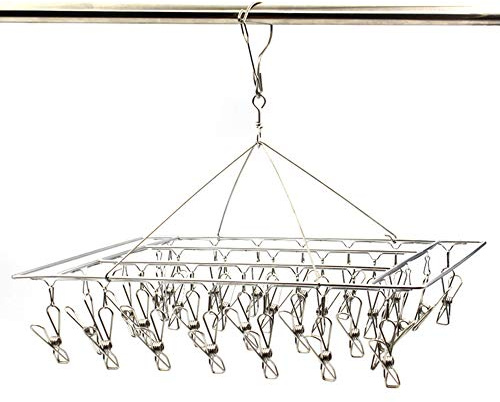 Maikrt New 4MM Sock Clip and Drip Laundry Hanger Stainless Steel Clothespins Round for Drying Clothing Towels/Diapers/Underwear/Socks 30 Clips