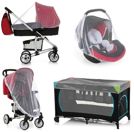 Zanzariera Passeggino Universale Bambini per Culle Carrozzine Seggiolino Auto Lettini da Viaggio Protezione da vespe, zanzare e insetti lavabile Neonati Culla e Lettino