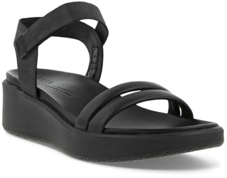 ECCO Flowt Wedge Lx W, Scarpe con Cinturino alla Caviglia, Donna, Nero (Black/Black), 37 EU
