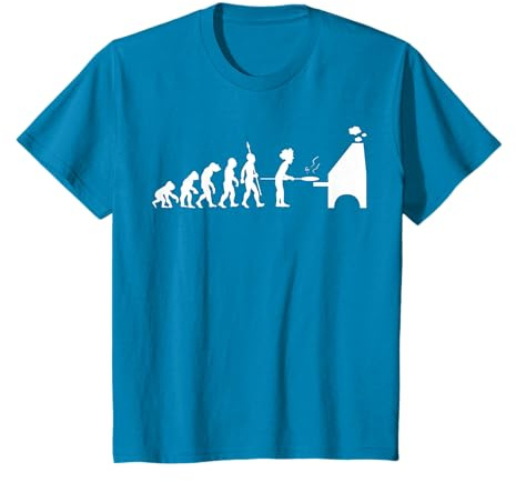 KGUS Designs T-Shirt Homme Pizza Pizzaïolo Cuisine Four à Pizza Noir Longue Manche Caricature S