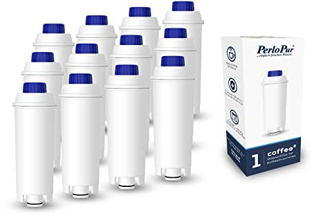 perlopur® Coffee² Filterkartuschen für Delonghi-Kaffeemaschinen (Pack 12) | Kompatibel mit Delonghi DLSC002, Zubehör für Kaffeemaschinen der ECAM, ETAM sowie ESAM Serie