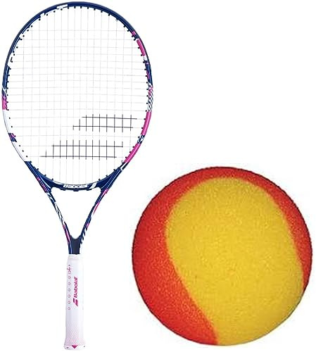 Babolat B'Fly Girl's 21 Junior Tennis Racquet Bundled with 3 Red Foam Kids' Teaching Balls