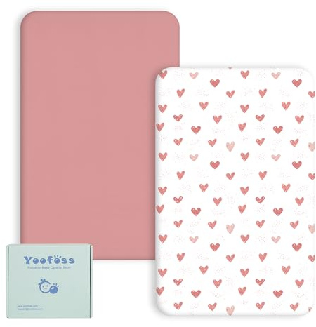Yoofoss Lot de 2 Draps Housse Bebe 60x120 cm 100% Microfibre Respirante Protégé Matelas Ajustable Protection de lit Matelas Bébé Amovible y Lavable pour Lit Berceau et Matelas