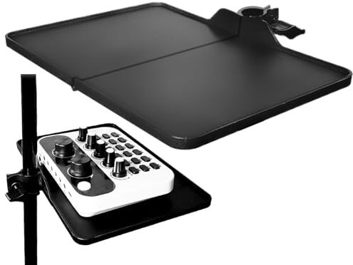 Microphone Stand Tray - Adjustable Music Stand Tray, Multifunctional Tripod Stand, Foldable Laptop Pallet Tray, Microphone Tray Holder for