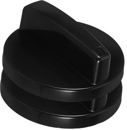 POPETPOP Boutons de Commande Résistants à Chaleur en Plastique Noirs Lot de 2 Accessoires Cuisine pour Cuisinière à Gaz et Électrique pour Usage Cuisine