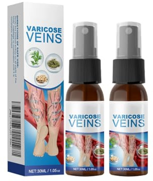 Varikose Venen Spray 2Pack, snabb tung och trött benavlastning, lugnar svullnad och obehag, benvårdsspray, för lätta och trötta ben