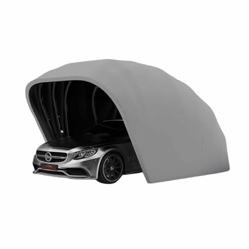 Cochera de Acero Inoxidable Gris, 5,5 x 2,4 x 2,3 m, cochera Plegable con Cerradura de combinación de Acero, Garaje semiautomático para vehículos, para Barcos y automóviles, Motocicletas