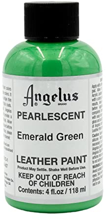 Angelus Acryl Lederfarbe Pearlescent Farbe (118ml, Emerald Green)