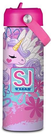 SJ GANG STYLE JAM GANG Borraccia Termica Multicolore in Acciaio Inox - Mantenimento Temperatura Fino a 24h - Per Scuola e Bambini