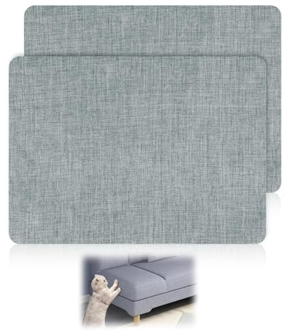Stoff Reparatur Patches Selbstklebend 20x28cm, Leinenstoff-Reparaturflicken Hellgrau, Vielseitige Stoffe-Reparaturaufkleber für Autositze, Vorhänge, Möbel und Sofas, Langlebig und Umweltfreundlich (2