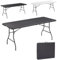 Arebos Buffettisch zusammenklappbar 182 x 74 x 74 cm Wetterfest Gartentisch Partytisch Klapptisch für Garten Terrasse und Balkon | 8 Personen | Campingtisch mit Tragegriff | Anthrazit