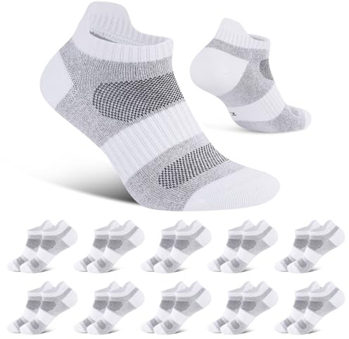 Niorasen Sneaker Strumpor för Herr & Dam, 10 Par Ankeltrumpor i Bomull, Korta Sportstrumpor, Mjuka & Bekväma, Andningsbara Strumpor för Sport, Arbete, Vandring, Cykling