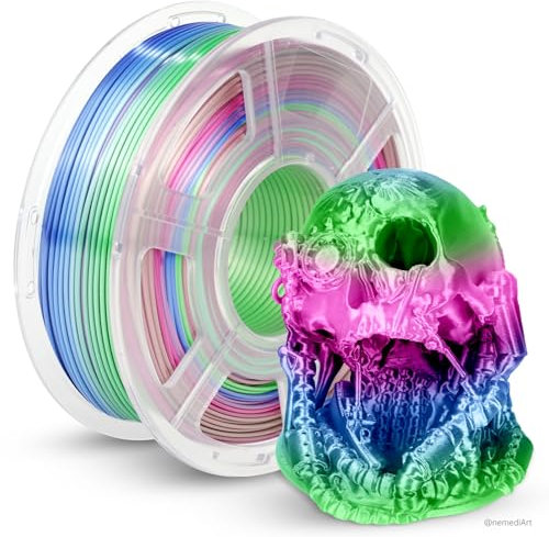 JAYO Silky Rainbow PLA+ Filament 1.75mm Regenbogen #16, 1.1kg/Spule(2.43lbs), Gradient Changing Gleißend, Maßgenauigkeit +/- 0.02mm, Multicolor 3D Drucker PLA Plus Filament
