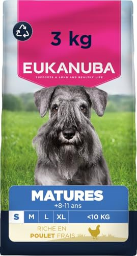 Eukanuba, alimento seco para Perros con Pollo Fresco para Razas pequeñas - Alimento seco Premium para Perros Maturos, 3 kg