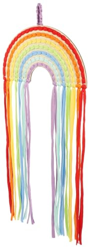 BRIGHTFUFU Regenbogen Haarklammer Organizer Wandhalter Hängend für Mädchen Haar accessoires Aufbewahrung Dekorativ Bogenhalter für Kinderzimmer Wanddeko