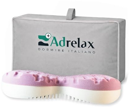 Cuscino Cervicale Ergonomico Traspirante per Chi Dorme sul Fianco AD Relax® Dual Cervical - Doppia Densità con Supporto per Spalla - Rivestimento Lavabile