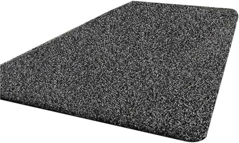 YGLEEULI Kokosdörrmatta halkfri kokosnötssilmatta för borttagning av damm och lera, för hemingång, för utomhus inomhus, justerbart snitt (grå, 50 x 80 cm)