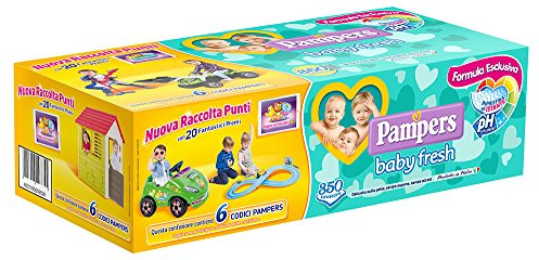 Pampers Baby Fresh Salviettine, Formula Idratante e Delicata che Ripristina il PH della Pelle, Pacco da 350 Pezzi