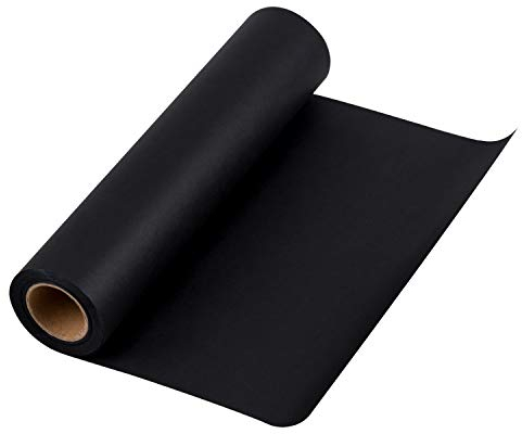 RUSPEPA Rouleau de Papier Kraft Noir - 30,5 cm x 30 m - Papier Recyclable Parfait pour l'Artisanat, l'Art, l'Emballage de Petits Cadeaux, l'Emballage, la Poste, l'Expédition, le Calage et les Colis