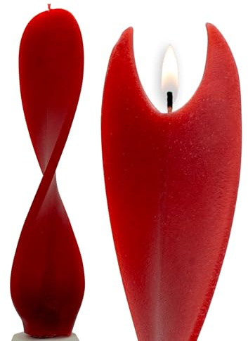 Die Engelskerze Rote Kerze handgemachte Engelsflamme inkl. Schachtel. Als weihnachtliches Geschenk, Weihnachtsdeko. Schutzengel edlen Dekoration verzaubert