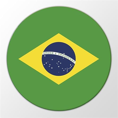 Huuraa Magnet Brasilien Flagge Geschenk Kühlschrankmagnet 59mm Kühlschrankmagnet Flaschenöffner Brasilien Flagge Geschenkidee