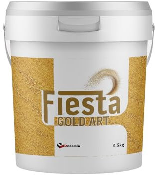 Gold Art Effect Peinture décorative Fiesta pour murs intérieurs – 2,5 kg – Fabrication spéciale texturée