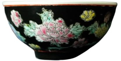 OTENG Porzellan im Hofstil Pastell-Porzellanschale, Porzellan-Reisschale im chinesischen antiken Palaststil, 11 cm, 11,4 cm, Pastell-Millionen-Blumen-Reisschale aus Keramik
