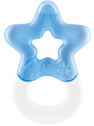 dentistar 1 Lot anneaux de dentition rafraîchissants pour bébé à partir de 3 mois - Aide à la dentition rafraîchissante et jouet de dentition pour bébés et tout-petits - Sans BPA - Bleu