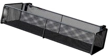 HGZLQKD Hanging Storage Basket Organizer Rack Desk Organizer No Metal Mesh Basket Desk Hanging Basket for Cabinet Sofa Dorm, black