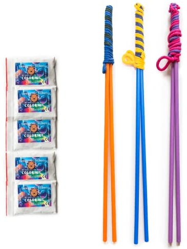 Bubble Brothers Riesenseifenblasen Set 3 Seifenblasenstäbe und 25 Liter Seifenlösung Pulver 5 x 5 Liter Flüssigkeit, fur Kinder, Erwachsene, Hand Made Buchenholz, Seifenblasen Set