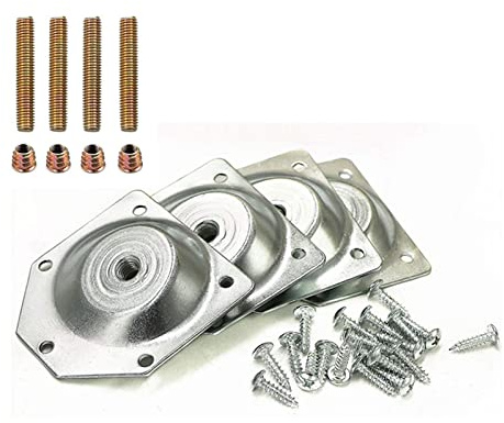 unknowns Furniture Angled Legs Fixing Attachment Plates Mounting Bracket for Eccentric Wheel Table Sofa Feet Support Hardware furniture leg attachment plates kit hardware