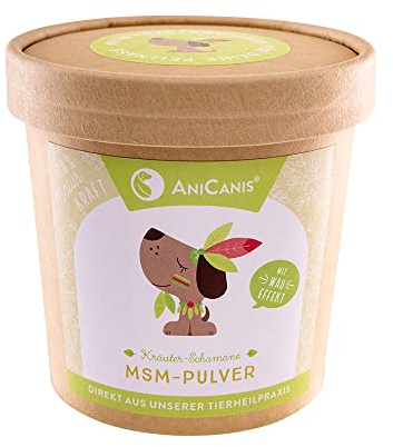 AniCanis MSM Pulver für Hunde & Katzen - Schwefel - Gelenke, Sehnen, 200g | Methylsulfonylmethan, organischer Schwefel, Knorpel, Beweglichkeit, Reinheit 99%, ohne Zusatzstoffe