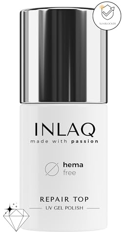 INLAQ® Top Coat Gel UV HEMA-frei | No Wipe Versiegler | Lack ohne Schwitzschicht | Kratzfest, Glänzend, Selbstregenerierend | 6ml