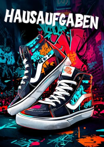 Hausaufgabenheft Sneaker: Schulplaner mit Stundenplänen in DIN A5 für Grundschule oder Realschule/Gymnasium mit Coolem Design für Jungen & Mädchen